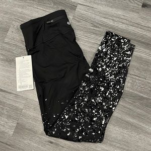 NWT Lululemon size 10 Speed Wunder Tight 28” *Spark special edition black/silver